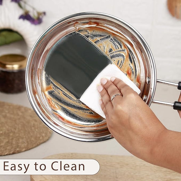 Stainless Steel Saucepan 2000ML – Heavy Gauge Sandwich Base