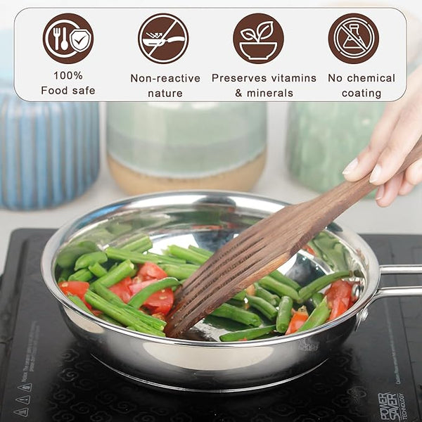 Stainless Steel Frypan 22cm – Heavy Gauge Sandwich Base