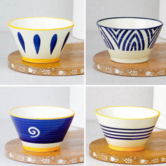 Conical Bliss Ceramic Bowl Set of 4, 300ML