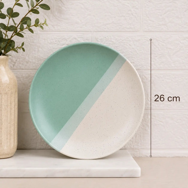 TT Green Matte Ceramic Dinner Set - 8 pieces