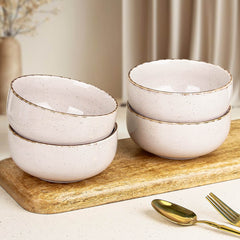 Lavender Marble Ceramic Snack Bowl Set of 4