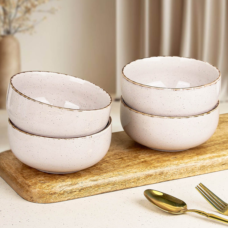 Lavender Marble Ceramic Snack Bowl Set of 4