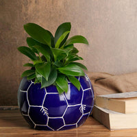 Blue Football Ceramic Clay Pots