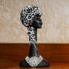 African Lady Head Sculpture