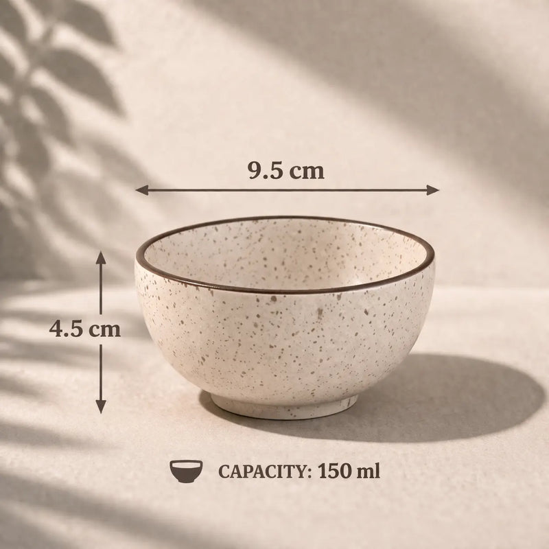 Creme Matte Ceramic Dinner Set 12 Piece for Family of 4