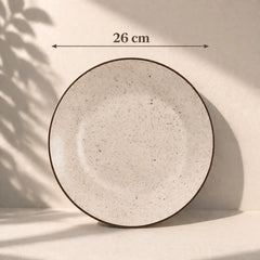 Creme Matte Ceramic Dinner Set 8 Piece for Family of 4