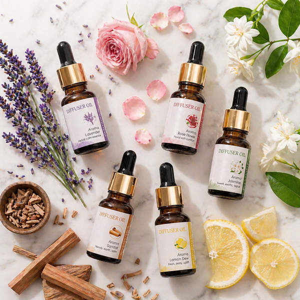 Electric Buddha Ceramic Aroma Diffuser & 5 Essential Aroma Oils Set