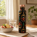 Himalayan Village Copper Water Bottle | Kashmiri Floral Art | 900ml