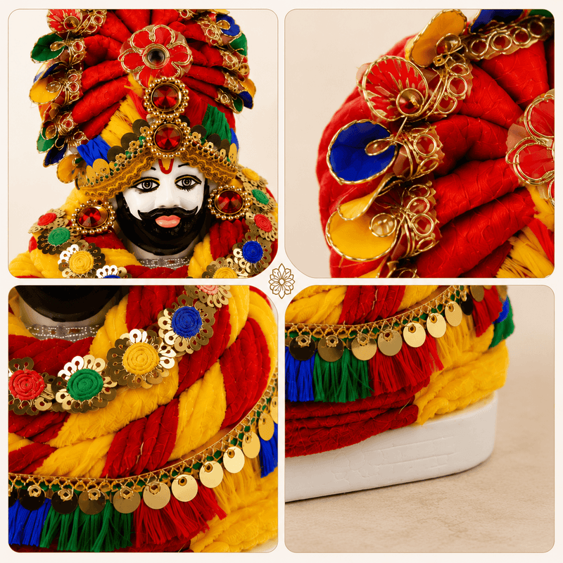 Khatu Shyam Baba Polyresin Idol for Home Temple Decor – 27 cm