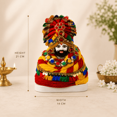 Khatu Shyam Baba Polyresin Idol for Home Temple Decor – 27 cm