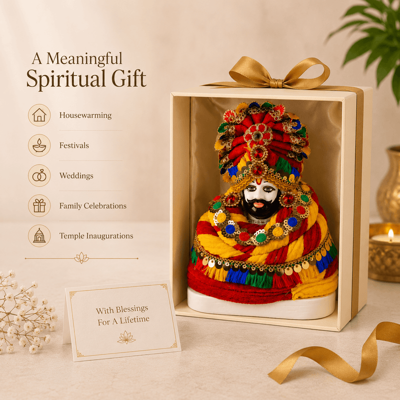 Khatu Shyam Baba Polyresin Idol for Home Temple Decor – 27 cm