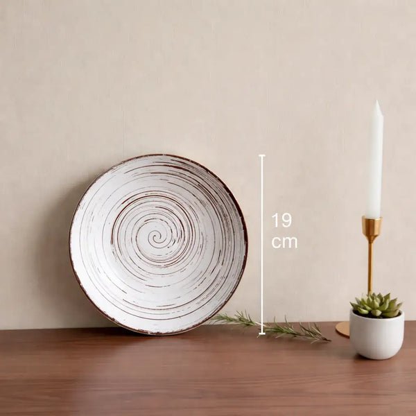Brown Spiral Dinner Set of 2