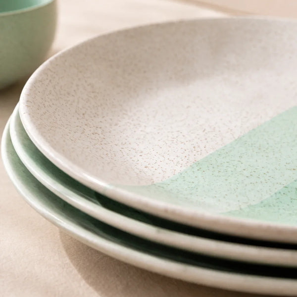 TT Green Matte Ceramic Dinner Set - 8 pieces
