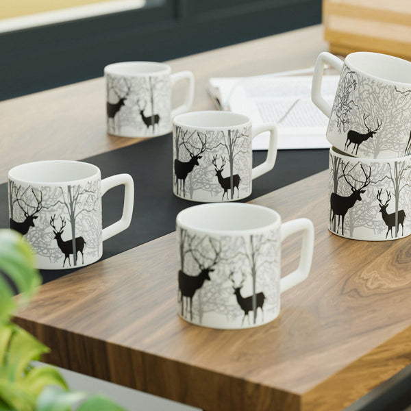 Forest Stag Tea Cup Set Of 6 - The Earth Store - Tea Cups