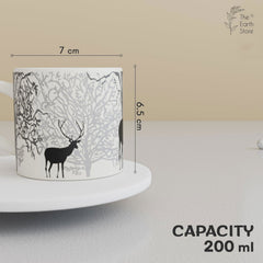 Forest Stag Tea Cup Set Of 6 - The Earth Store - Tea Cups