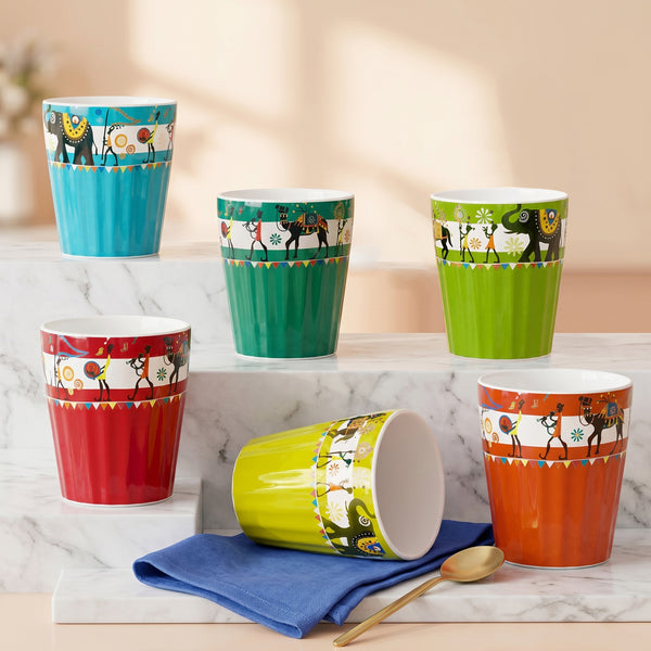 Tribal Art Tea Glasses (Set of 6)