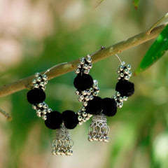 Ghungroo Thread Ball Earrings - The Earth Store - Fashion Accessories