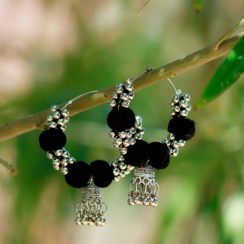 Ghungroo Thread Ball Earrings - The Earth Store - Fashion Accessories