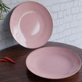 Glossy Pink Marble Dinner Plate (Set of 2 )