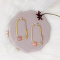 Gold PinkStone Earring