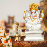 Gold White Ganpati