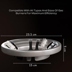 Grey Gas Saver Burner Stand Set of 4