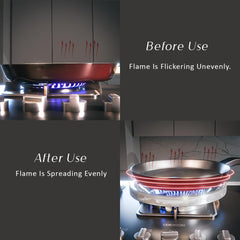 Grey Gas Saver Burner Stand Set of 4