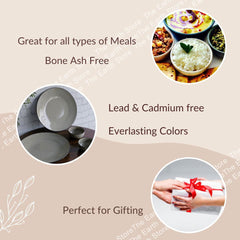 Handcrafted Glossy Grey 2 Ceramic Dinner Plate with 2 Serving Bowl - The Earth Store - Dinnerware