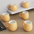 Orange Ceramic Cups Set of 6 190ML