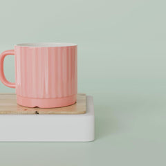 Handcrafted Pink Ceramic Fringe Cups Set (Set of 6) - The Earth Store - Cup Sets