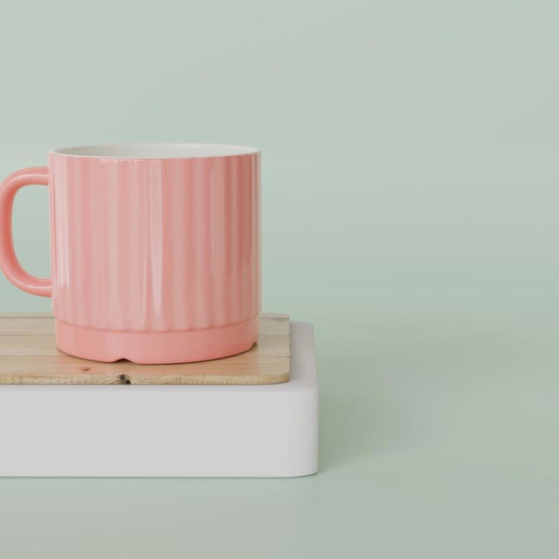 Handcrafted Pink Ceramic Fringe Cups Set (Set of 6) - The Earth Store - Cup Sets