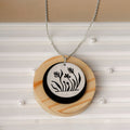 Herbal Wooden Back Pendant
