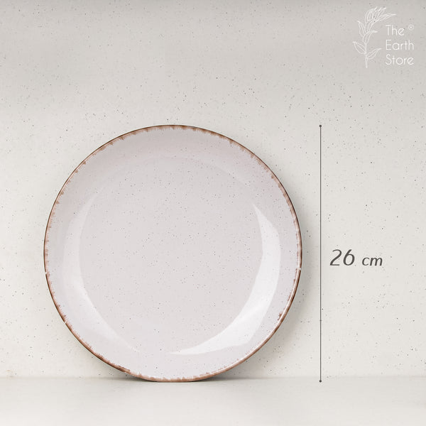 Lavender Marble Ceramic Dinner Set of 12 Pieces for Family of 6