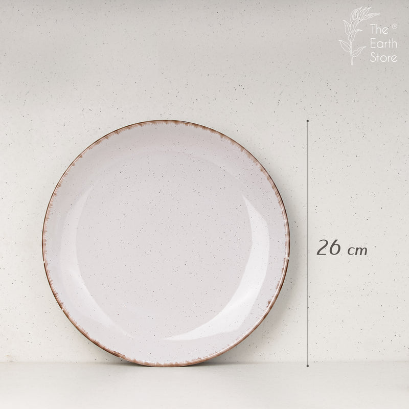 Lavender Marble Ceramic Dinner Set of 12 Pieces for Family of 6