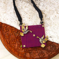 Magenta Avian Necklace Gold Chik Design