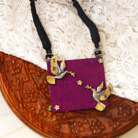 Magenta Avian Necklace Gold Chik Design
