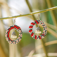 Offwhite Disc Earrings - The Earth Store - Fashion Accessories