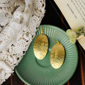 Oval Hammered Earrings