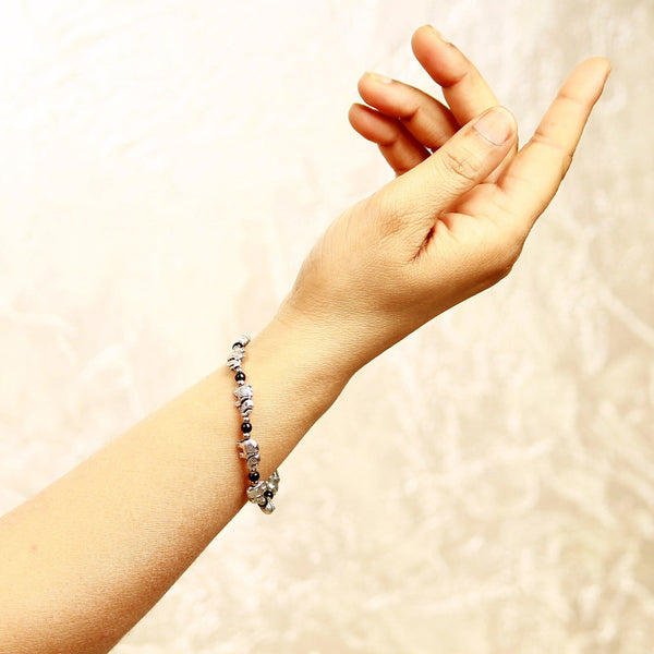 Oxidized Elephant Chain Link Bracelet - The Earth Store - Fashion Accessories