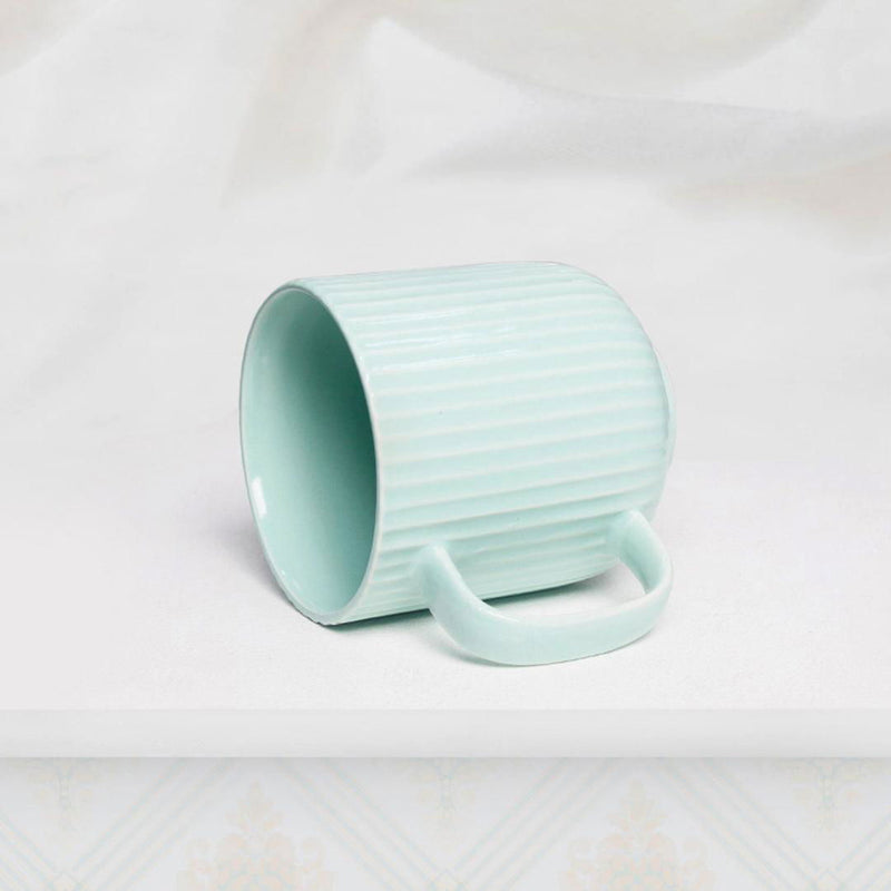Pastel Fringe Green Ceramic Coffee (Set of 4) - The Earth Store - Mug Set