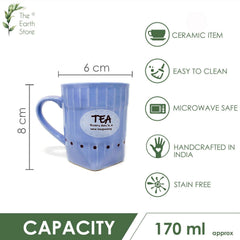 Pastel Hexa Tea Cups(Set of 6) - The Earth Store - Cup Sets
