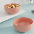 Pink Marble Ceramic Bowl Set Of 2
