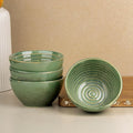 Sage Green Ceramic Snack Bowl Set of 4 (400ML)