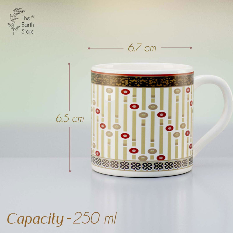Golden Bamboo Tea Cup Set Of 6 - The Earth Store - Tea Cups