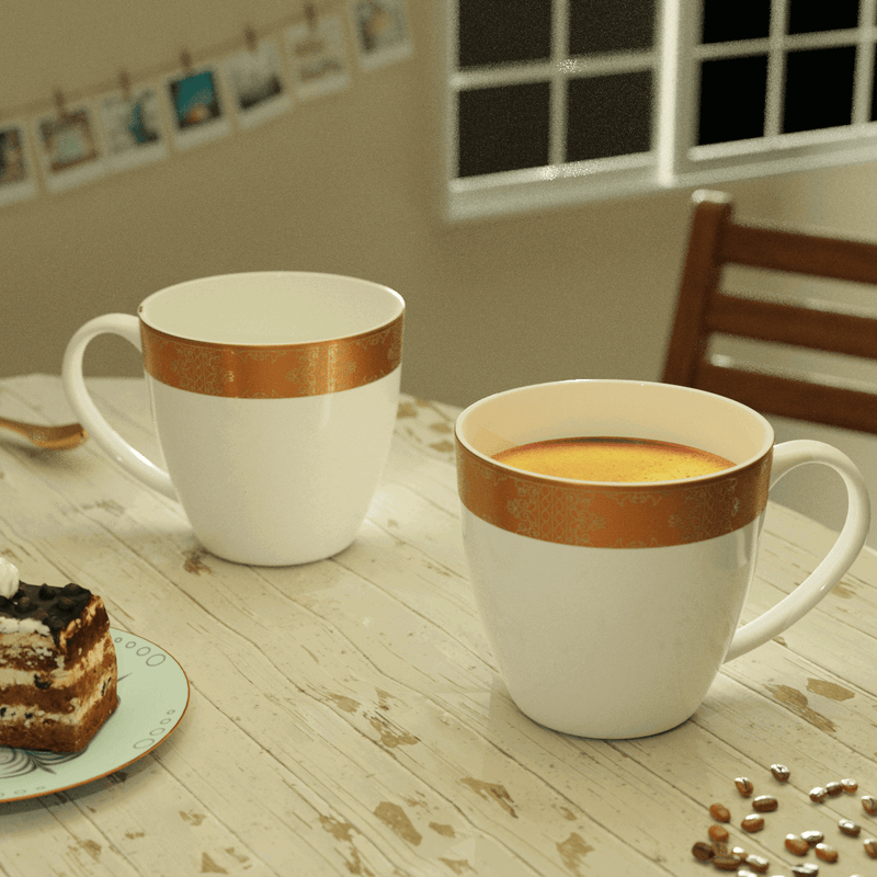Floral White Bone China Tea Cup Set of 6 - The Earth Store - Tea Cups