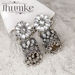 Silver Afgani Jhumka - The Earth Store - Fashion Accessories