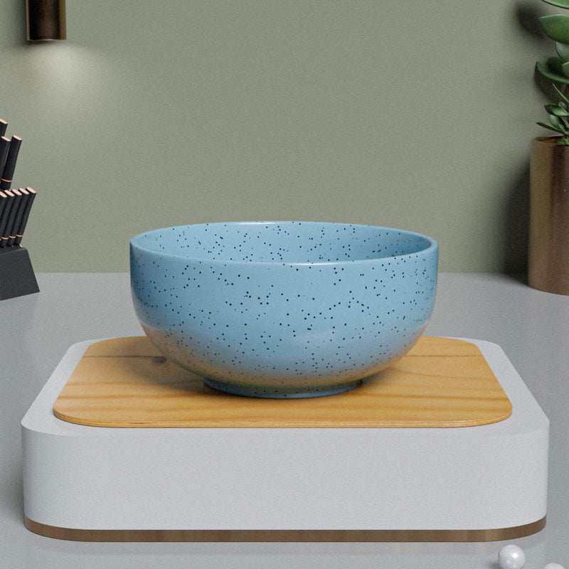Sky Blue Marble Ceramic Bowl Set Of 2 - The Earth Store - Bowl