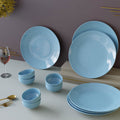 Sky Blue Marble Ceramic Dinner (Set of 12)