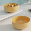 Solid Mustard Color Ceramic Bowl Set Of 2