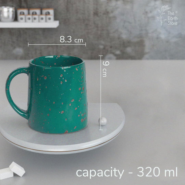 Speckle Ceramic Coffee Mug - Green (Set of 6) - The Earth Store - Mug Set